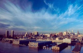 Philadelphia skyline from the Ben Franklin Bridge
Image © Frederick Monsimer